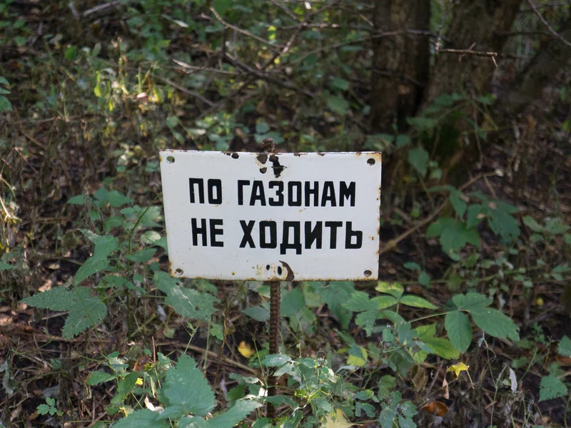 Do not walk on the lawn