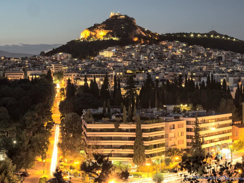 So many pictures here are taken from Lykavittos... Here's one of Lykavittos!